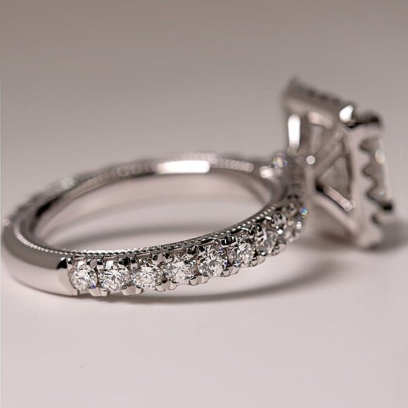 💎 Romantic Glitter Large Diamond Zircon Thin CZ Rings for Women, PD472 - Picture 4 of 5
